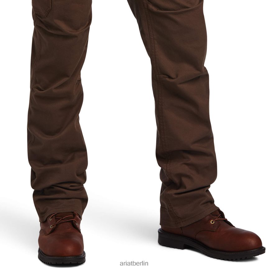 Ariat Rebar M5 Straight Durastretch Washed Twill Latzhose mit geradem Bein Männer P4JJPR538 Zaunkönig Böden
