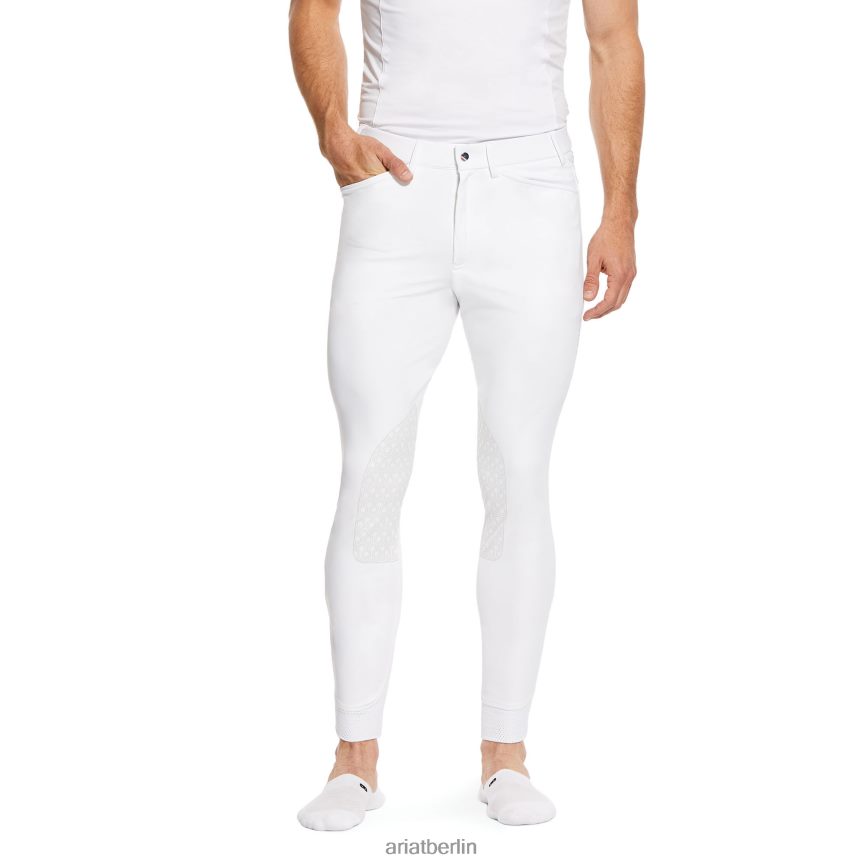 Ariat Reithose mit Tri-Factor-Grip-Kniebesatz Männer P4JJPR1672 Weiß Böden