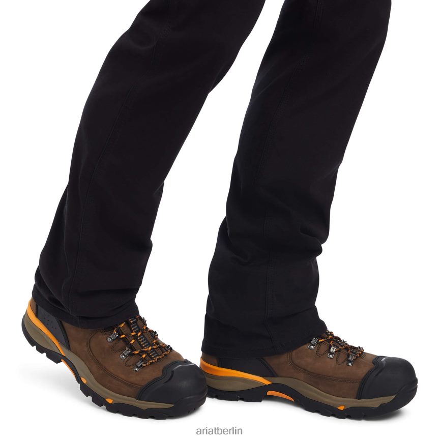 Ariat Robuste, gerade Hose aus Rebar M7 Durastretch Männer P4JJPR535 Schwarz Böden