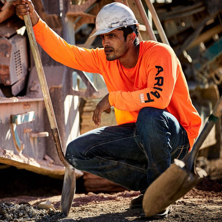 Ariat Rebar M7 Durastretch Edge stapelbare Jeans mit geradem Bein Männer P4JJPR1729 Körper Böden