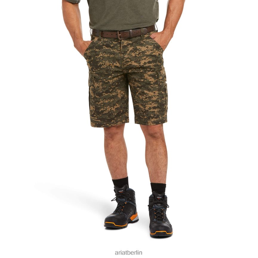 Ariat Rebar Durastretch machte robuste Ladung kurz Männer P4JJPR1770 Oliventarn Böden