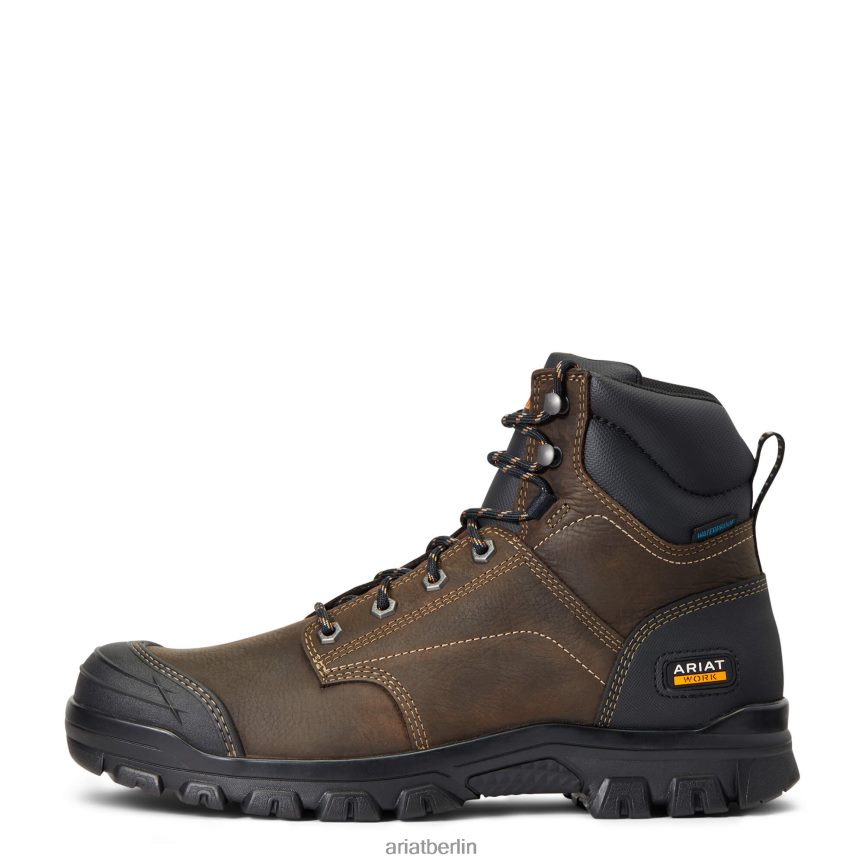 Ariat Trittsicherer, wasserdichter 6-Zoll-Arbeitsstiefel Männer P4JJPR257 dunkelbraun Schuhwerk