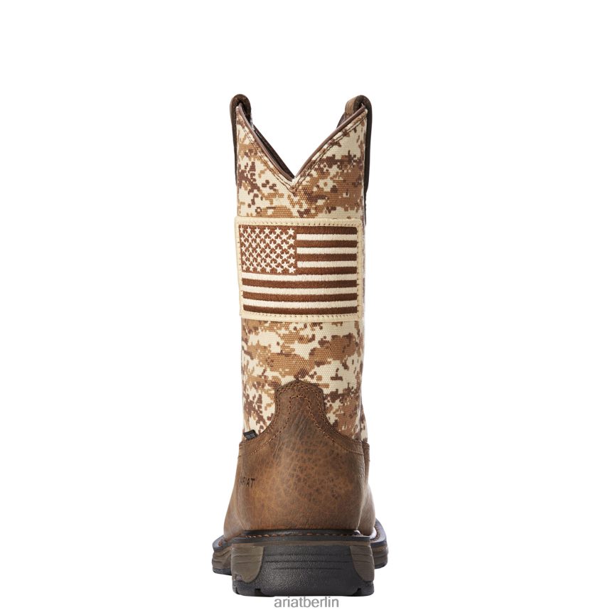 Ariat Workhog Patriot Arbeitsstiefel mit Stahlkappe Männer P4JJPR146 Tarnfarbe Erde/Sand Schuhwerk