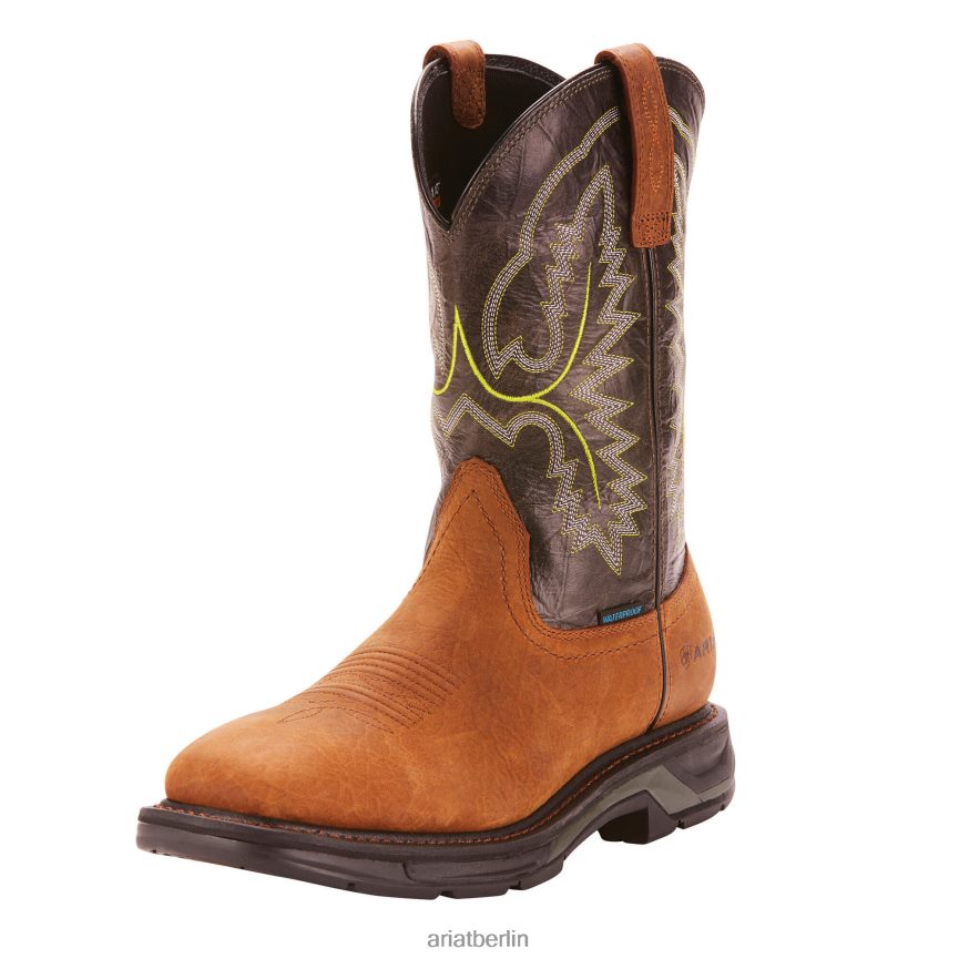 Ariat Workhog XT wasserdichter Arbeitsstiefel Männer P4JJPR323 getrommelte Rinde Schuhwerk
