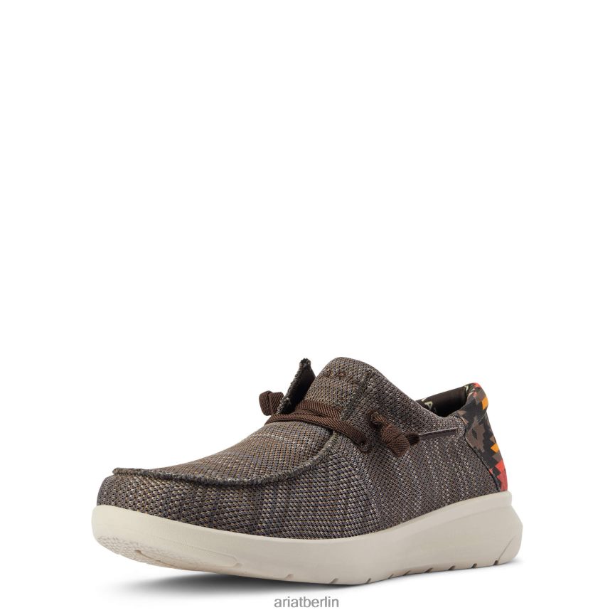 Ariat Hilo 1 Männer P4JJPR420 meliert braun/roter Südwestdruck Schuhwerk