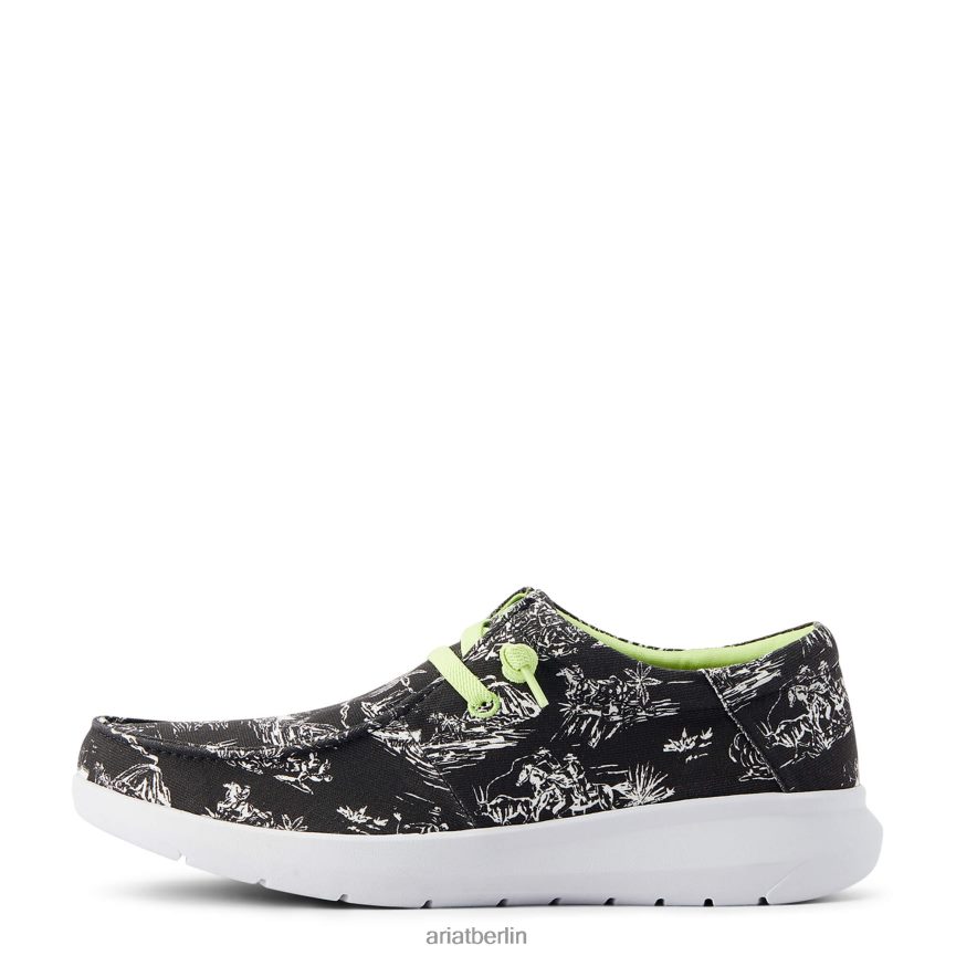 Ariat Hilo Western Aloha Männer P4JJPR460 Schwarze Aloha-Toile Schuhwerk