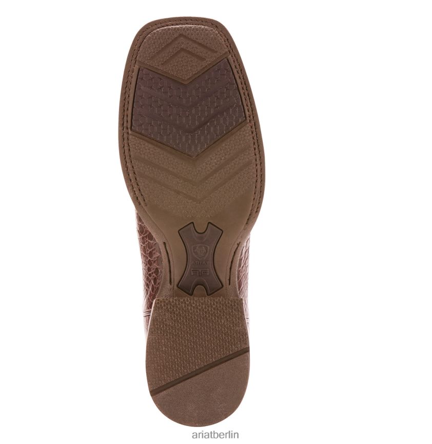 Ariat Double-Down-Westernstiefel Männer P4JJPR139 antiker Pekannuss-Kaimanbauch Schuhwerk