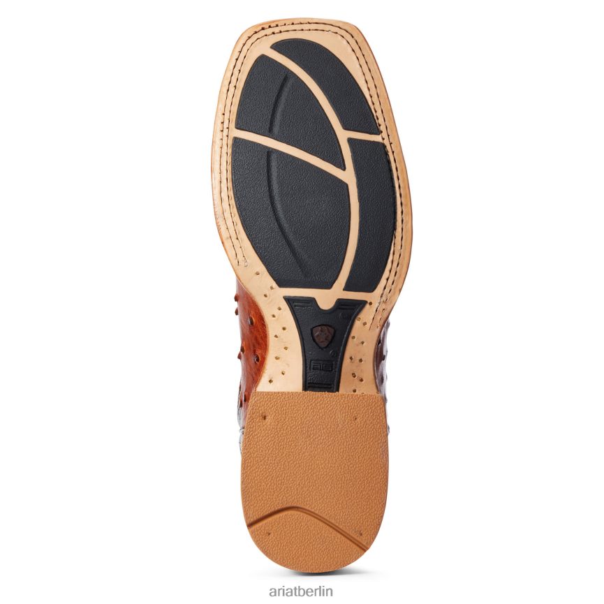 Ariat Gallup Westernstiefel Männer P4JJPR138 Brandy voller Federkiel Strauß Schuhwerk