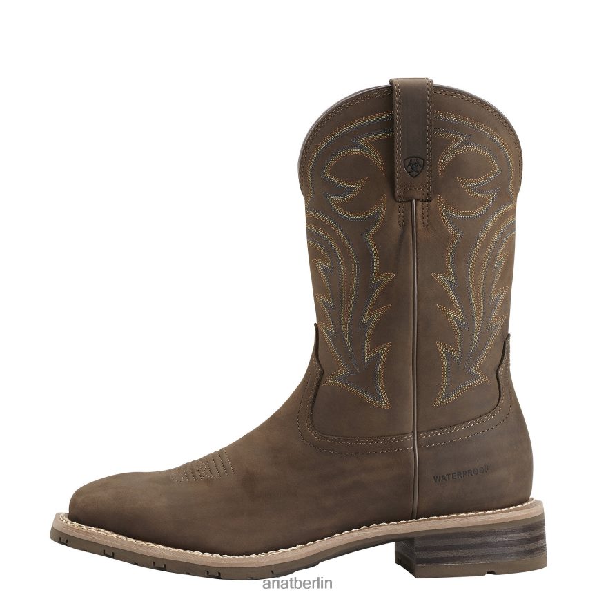 Ariat Hybrid Rancher wasserdichter Westernstiefel Männer P4JJPR51 öliges Distressed-Braun Schuhwerk