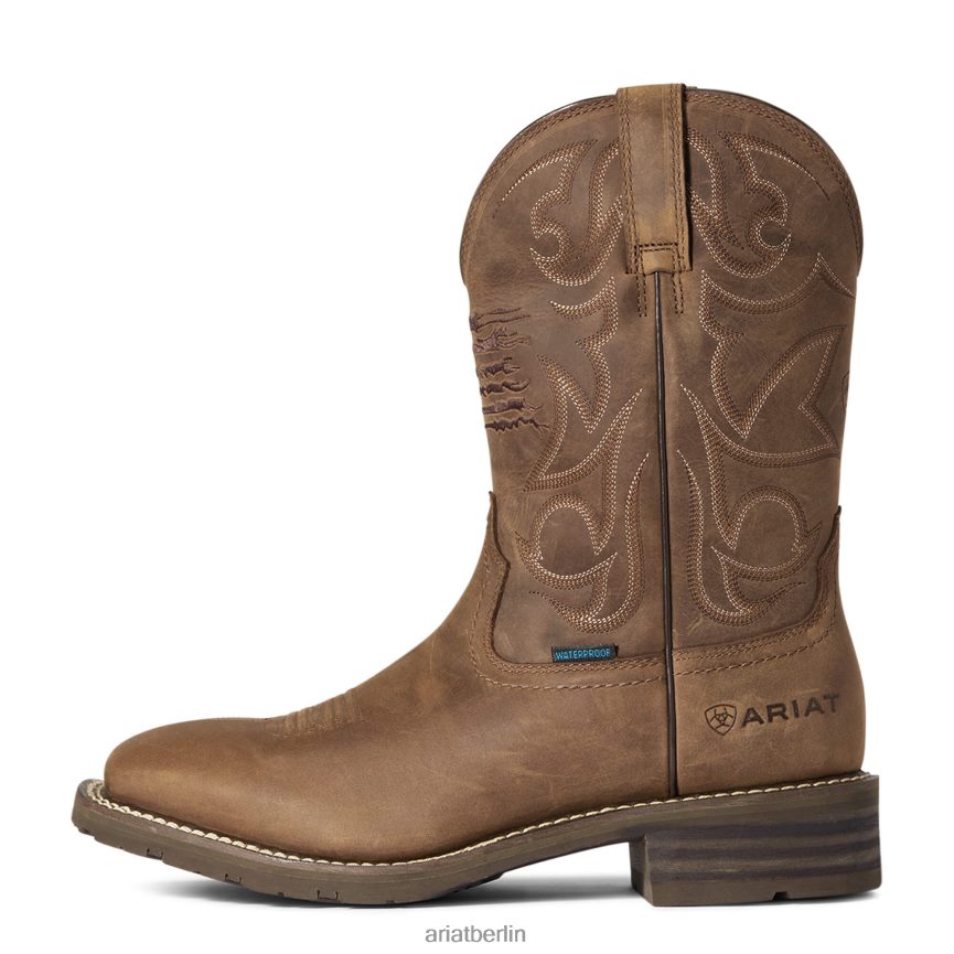 Ariat Hybrider wasserdichter Patriot-Westernstiefel Männer P4JJPR38 Distressed-Braun Schuhwerk