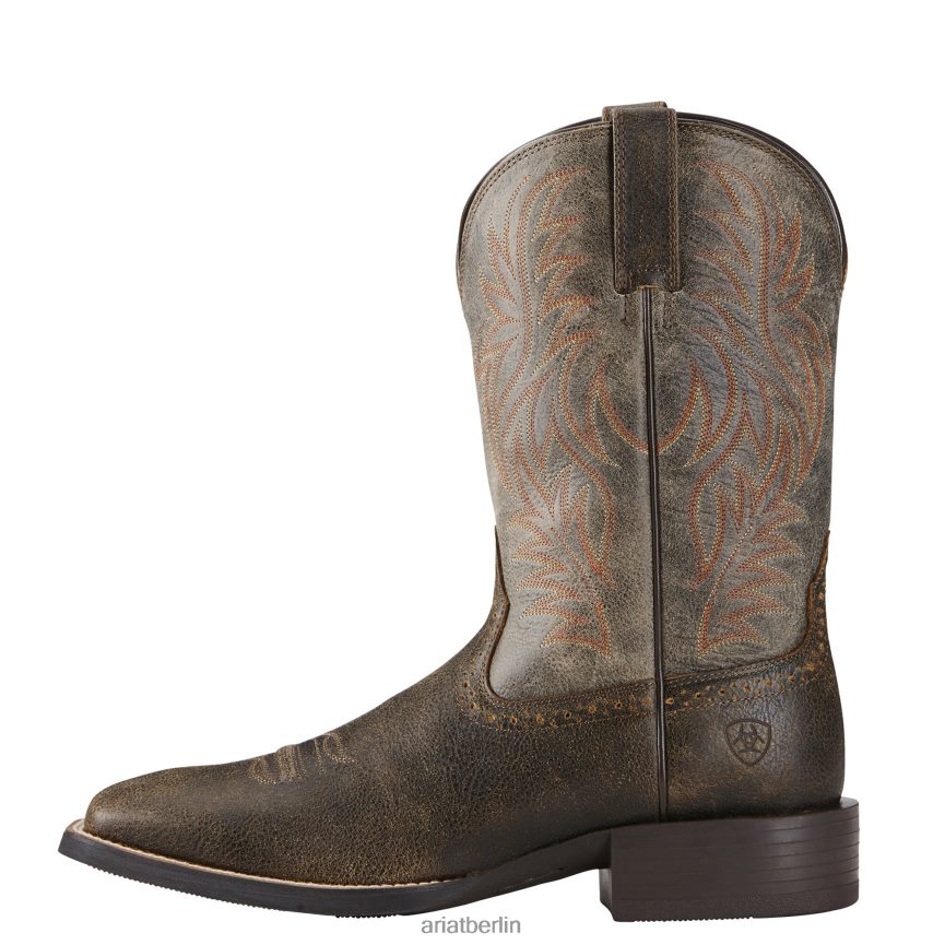 Ariat Sportlicher Westernstiefel mit breiter, quadratischer Zehenpartie Männer P4JJPR89 Brooklyn-Braun Schuhwerk