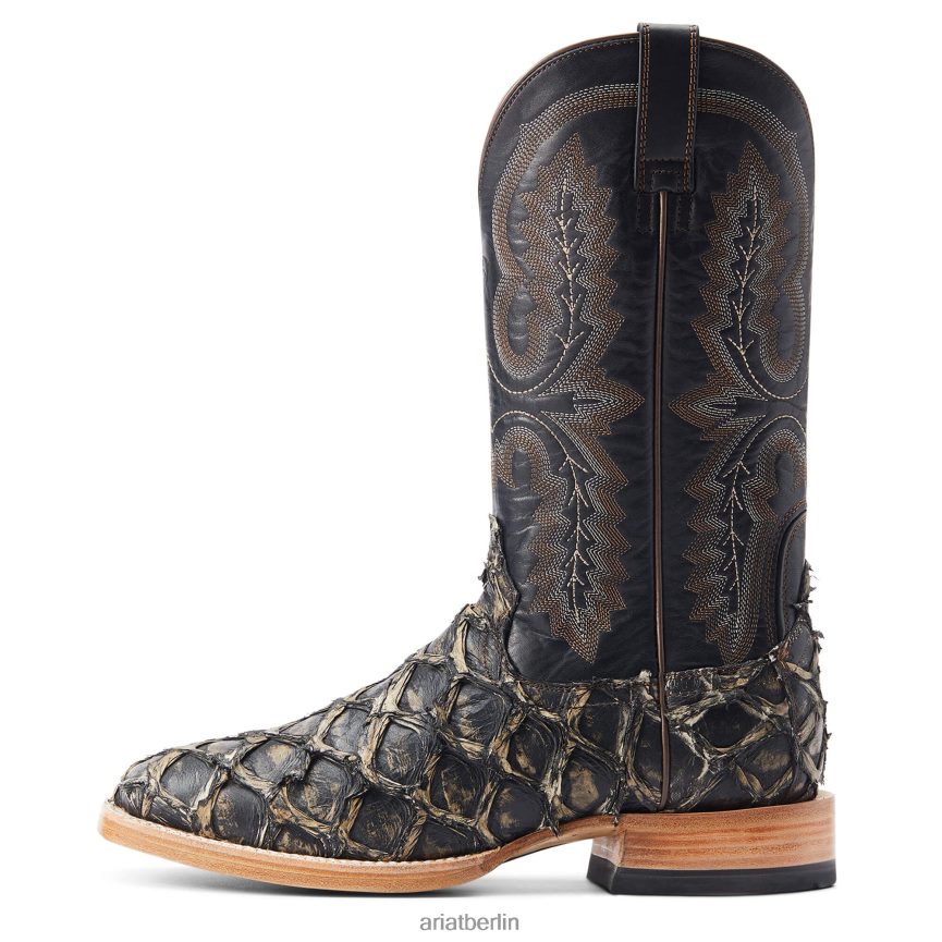 Ariat Tiefwasser-Westernstiefel Männer P4JJPR204 beunruhigter schwarzer Piraruci Schuhwerk