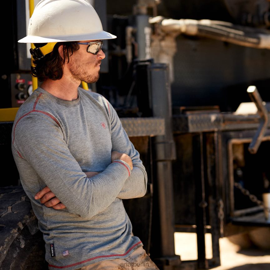 Ariat Fr Polartec-Basisschicht Männer P4JJPR871 hellgrau Spitzen