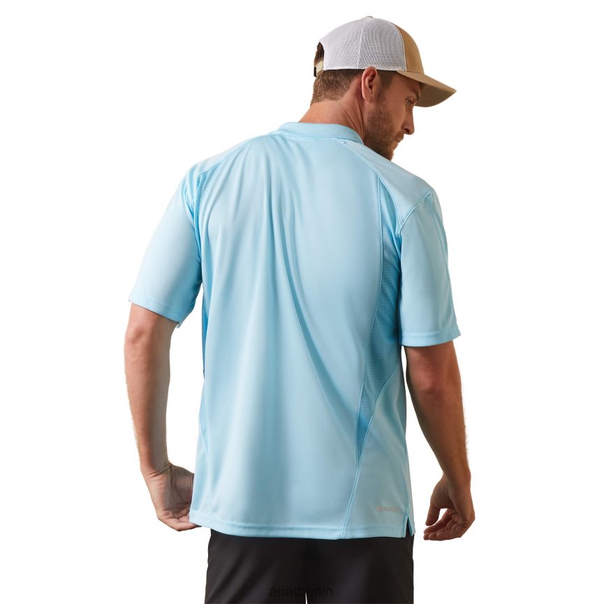 Ariat AC-Polo Männer P4JJPR623 Cenote Aqua Spitzen