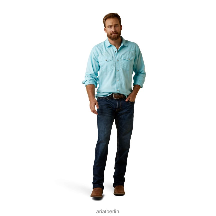 Ariat Ace Retro-Fit-Hemd Männer P4JJPR1373 Wasser- Spitzen