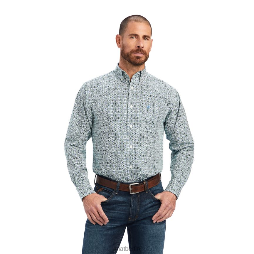 Ariat Berwick tailliertes Hemd Männer P4JJPR1118 Weiß Spitzen