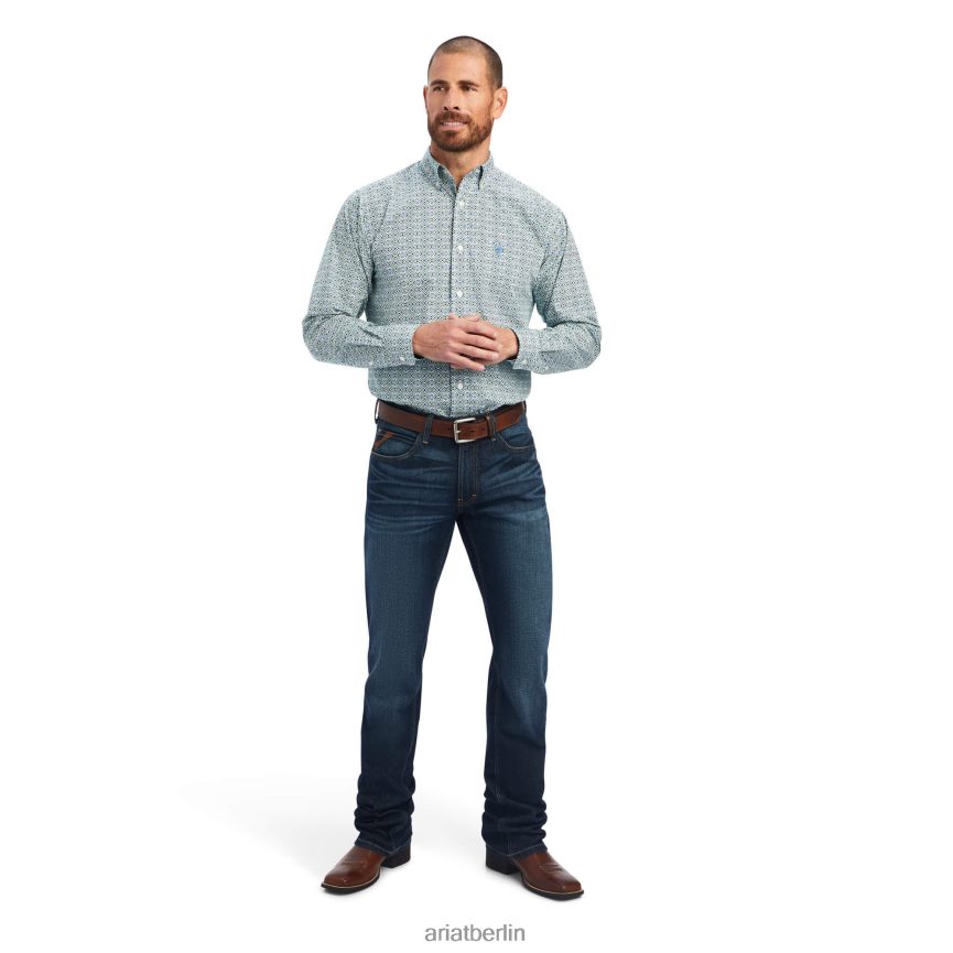 Ariat Berwick tailliertes Hemd Männer P4JJPR1118 Weiß Spitzen