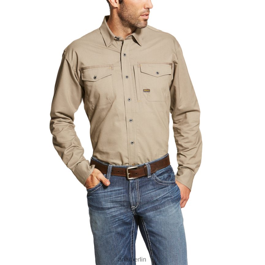 Ariat Bewehrungsarbeiter-Arbeitshemd Männer P4JJPR1285 gestromt Spitzen