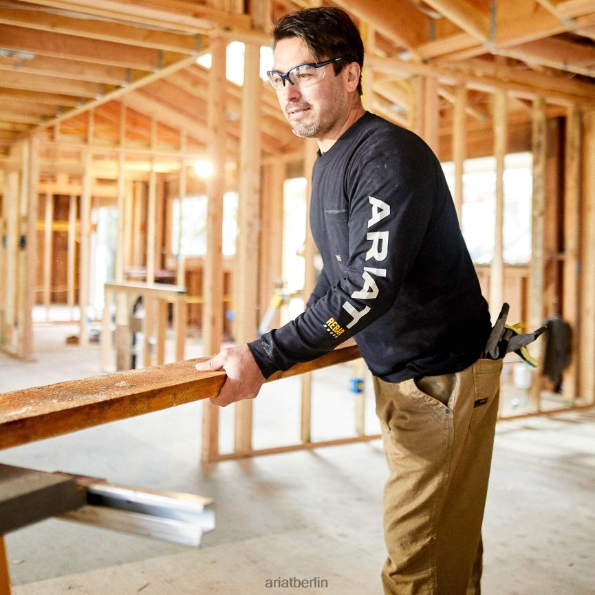 Ariat Bewehrungsarbeiter-Logo Männer P4JJPR669 Schwarz Spitzen