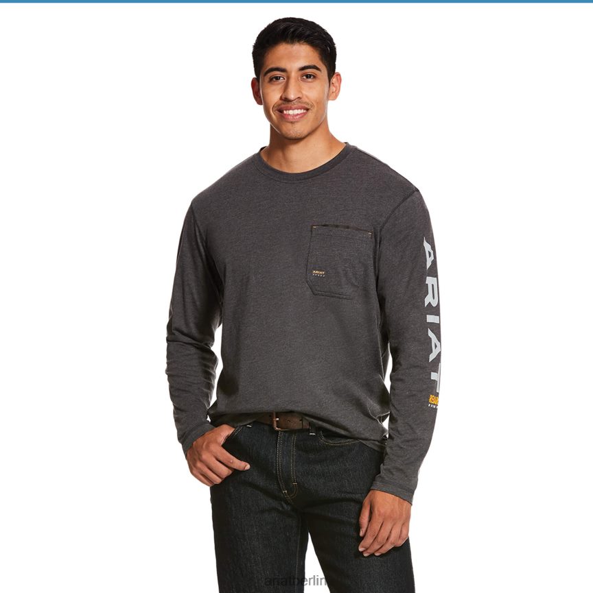 Ariat Bewehrungsarbeiter-Logo Männer P4JJPR859 Kohleheide Spitzen