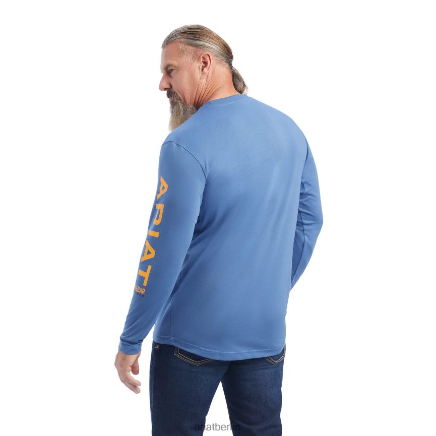 Ariat Bewehrungsarbeiter-Logo Männer P4JJPR903 Marineblau/Bewehrungsorange Spitzen