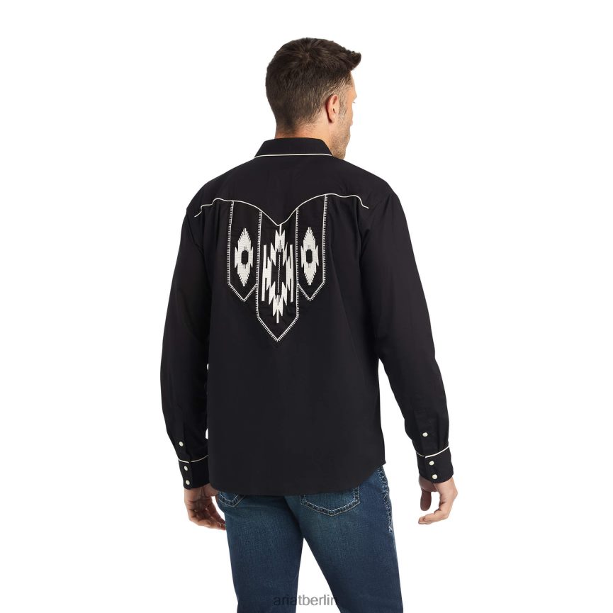 Ariat Chimayo Retro-Druckknopfshirt Männer P4JJPR1097 Schwarz Spitzen