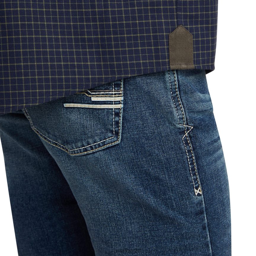 Ariat Clement-Shirt Männer P4JJPR1334 marineblauer Tattersall Spitzen