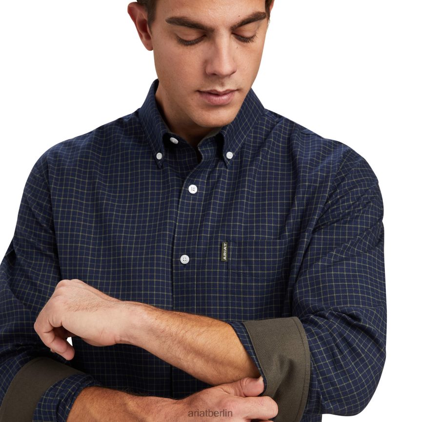 Ariat Clement-Shirt Männer P4JJPR1334 marineblauer Tattersall Spitzen