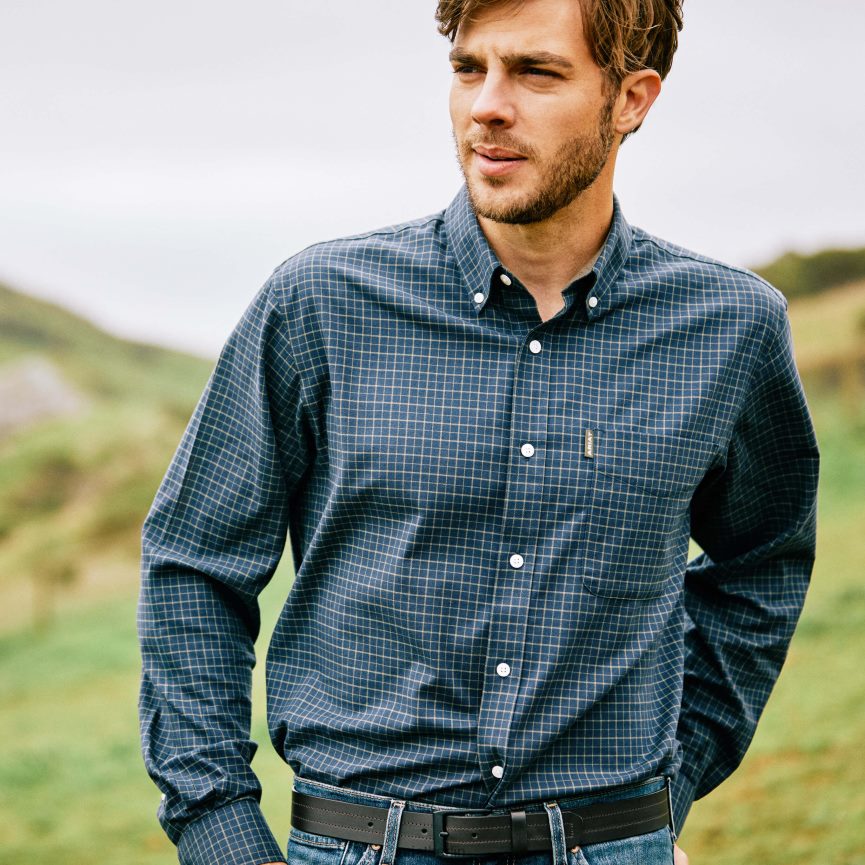 Ariat Clement-Shirt Männer P4JJPR1334 marineblauer Tattersall Spitzen