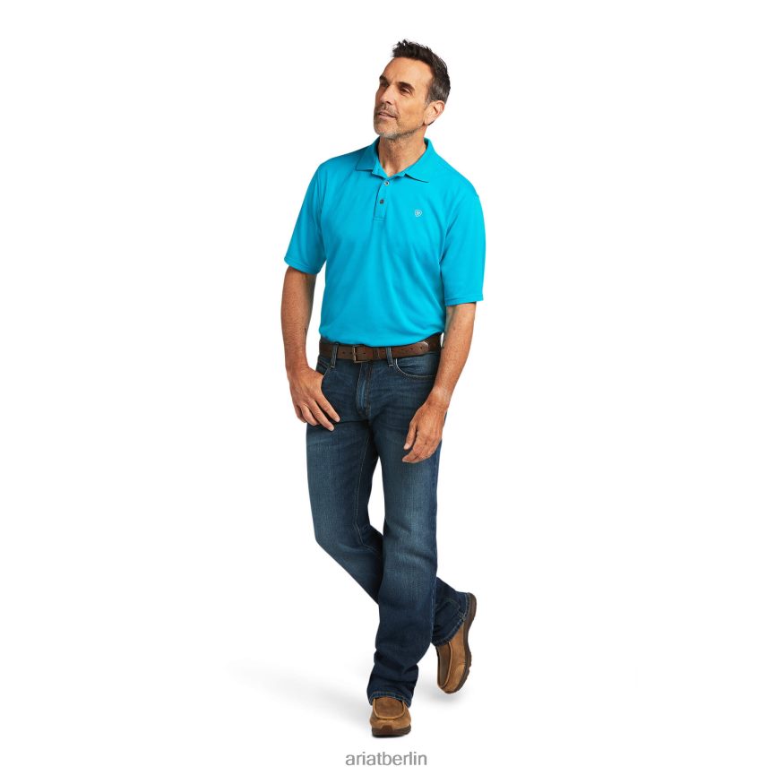 Ariat Ehrgeiz-Polo Männer P4JJPR860 hawaiianischer Sonnenuntergang Spitzen