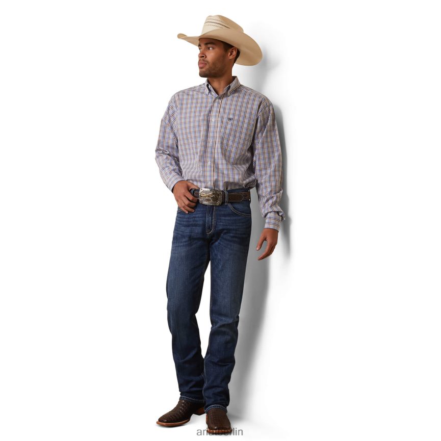 Ariat Faltenfreies Arther-Hemd Männer P4JJPR1311 Weiß Spitzen