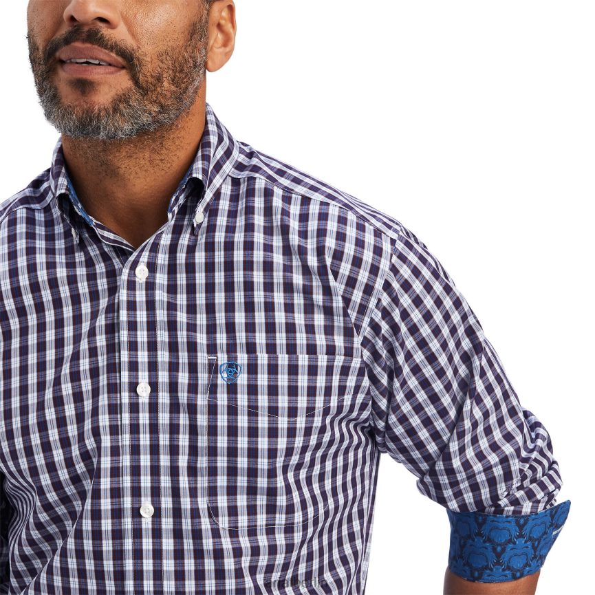 Ariat Faltenfreies Donny-Hemd Männer P4JJPR1073 Weiß Spitzen