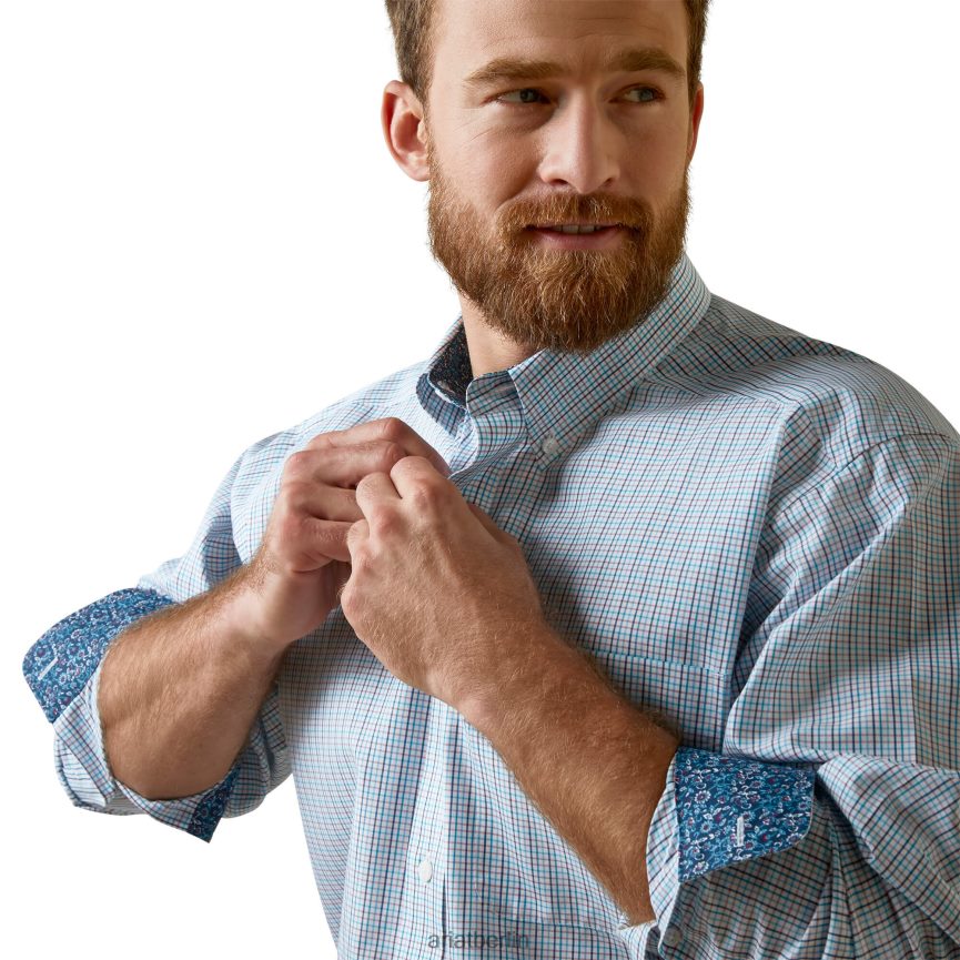 Ariat Faltenfreies Emerson-Hemd Männer P4JJPR1167 Weiß Spitzen