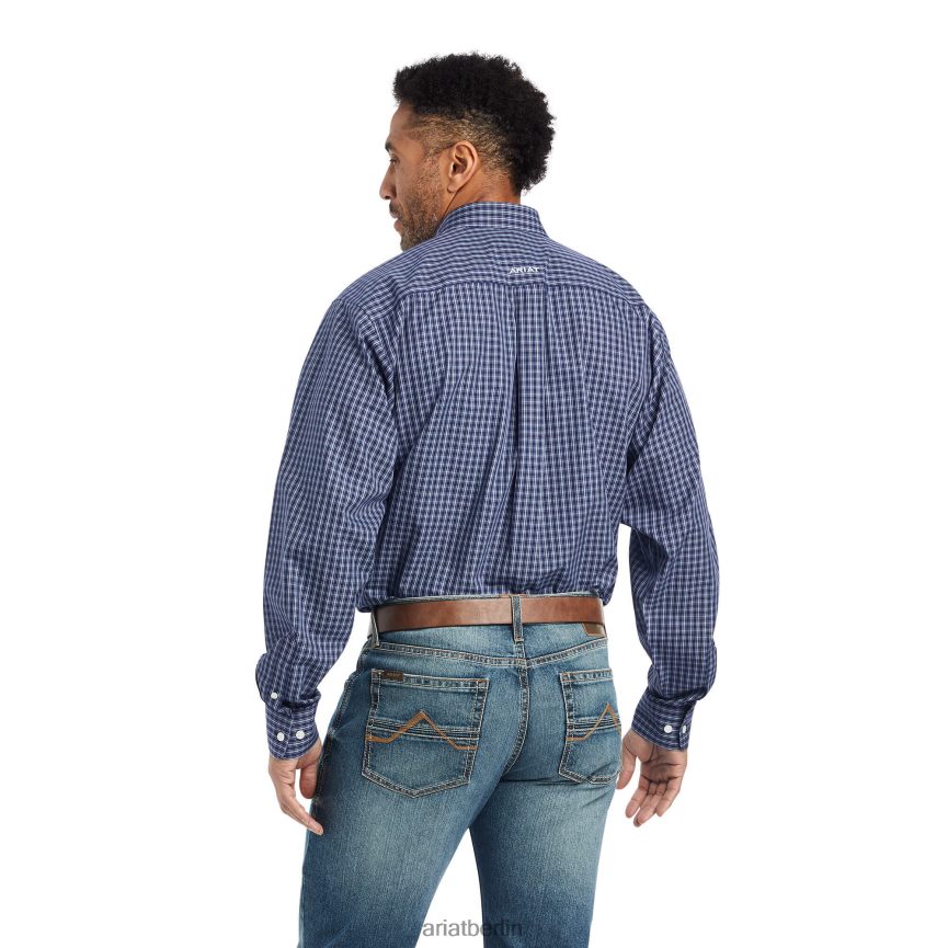 Ariat Faltenfreies Immanuel-Hemd Männer P4JJPR1089 Mitternachtssegel Spitzen