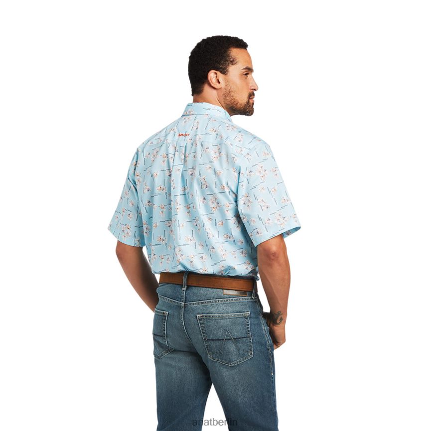 Ariat Faltenfreies Yariel-Hemd mit klassischer Passform Männer P4JJPR1101 kristallblau Spitzen