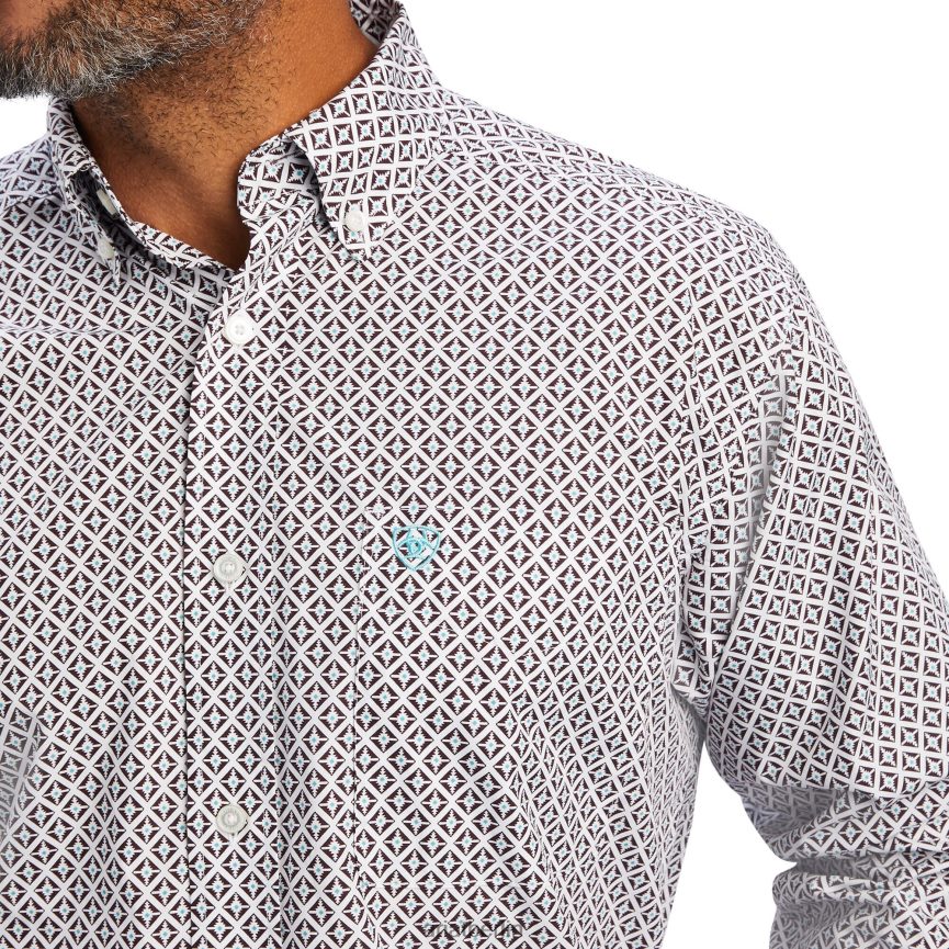 Ariat Finleigh-Hemd mit klassischer Passform Männer P4JJPR1209 Weiß Spitzen