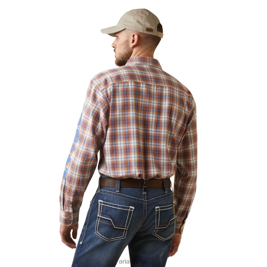Ariat Fr Bentley-Logo-Arbeitshemd mit Druckknöpfen Männer P4JJPR1315 Marmeladenplaid Spitzen