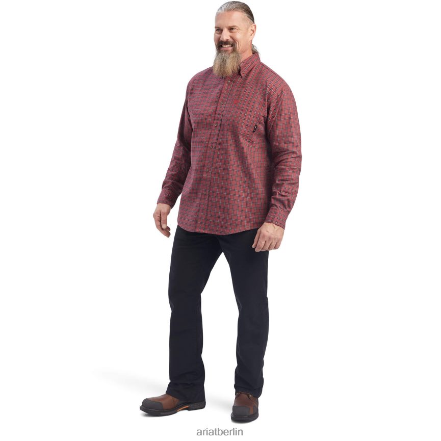 Ariat Fr Payne Arbeitshemd Männer P4JJPR1264 Kirschmahagoni Spitzen