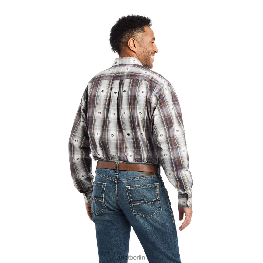 Ariat Geoffrey-Hemd mit klassischer Passform der Pro-Serie Männer P4JJPR1341 Immobilienblau Spitzen