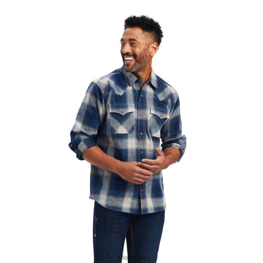 Ariat Halston Retro-Fit-Hemd Männer P4JJPR1293 Eiffelturm Spitzen