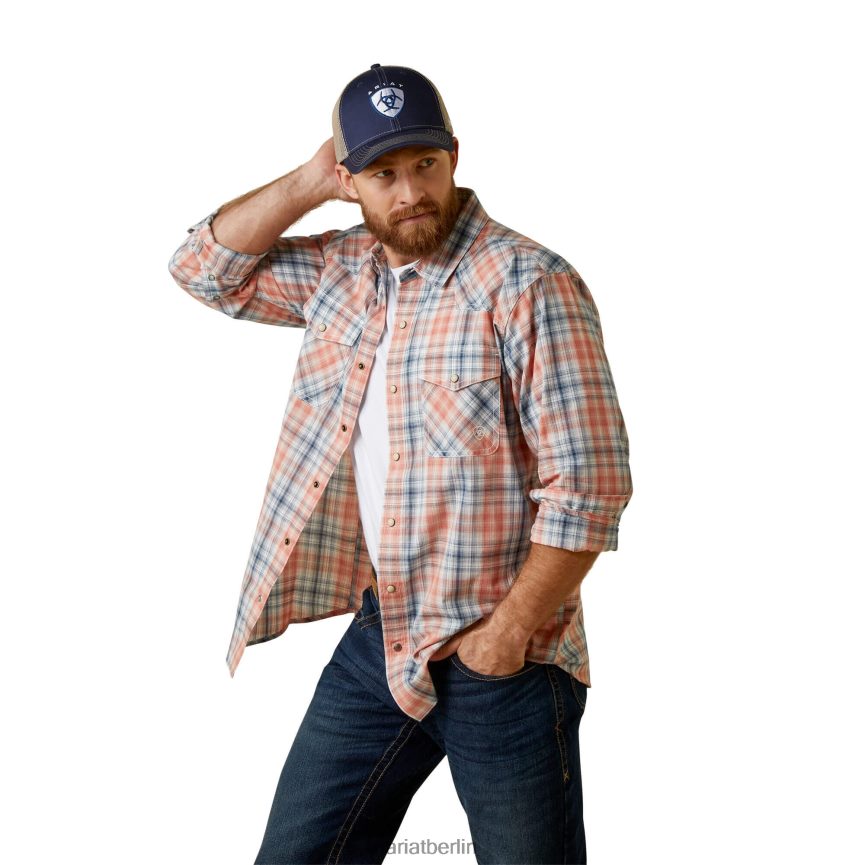 Ariat Hantioch Retro-Fit-Hemd Männer P4JJPR1374 verblasster Ziegelstein Spitzen