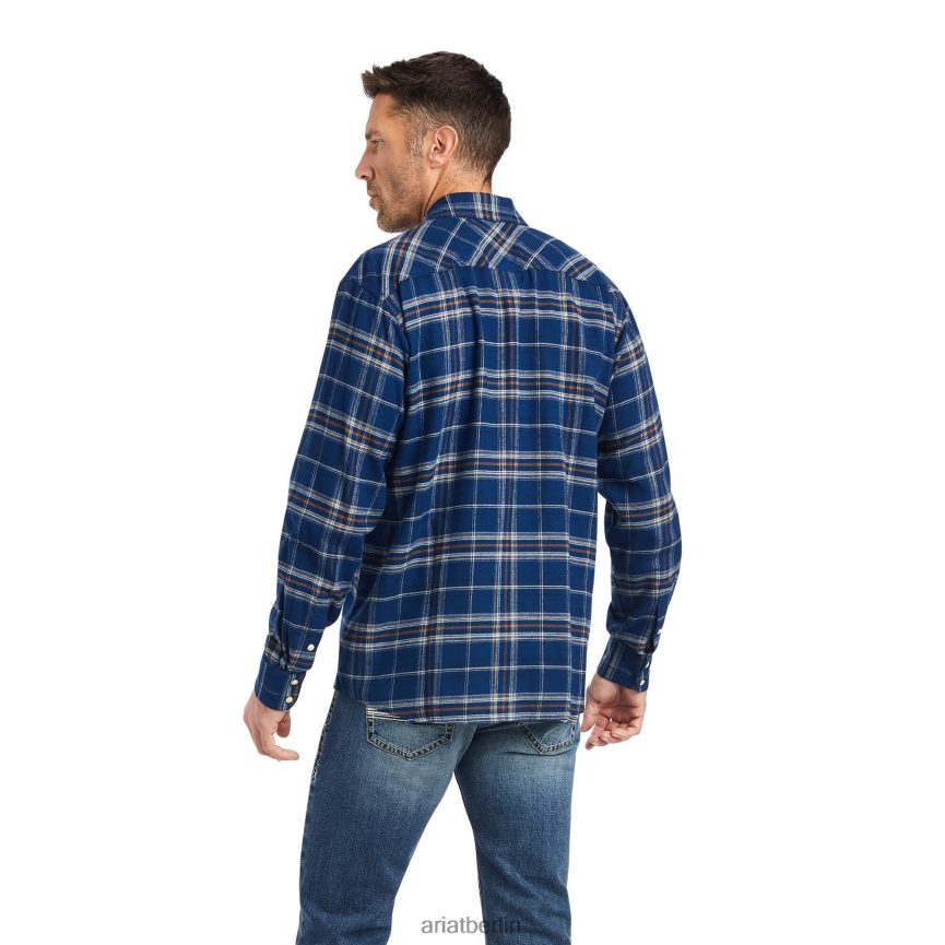 Ariat Holcombe Retro-Fit-Hemd Männer P4JJPR1342 Immobilienblau Spitzen