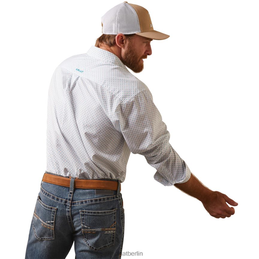 Ariat Kaine-Hemd mit klassischer Passform Männer P4JJPR1008 Weiß Spitzen