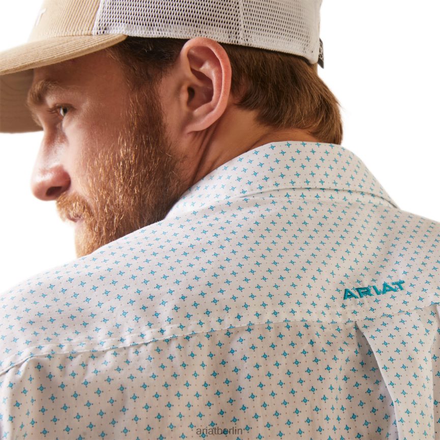 Ariat Kaine-Hemd mit klassischer Passform Männer P4JJPR1008 Weiß Spitzen