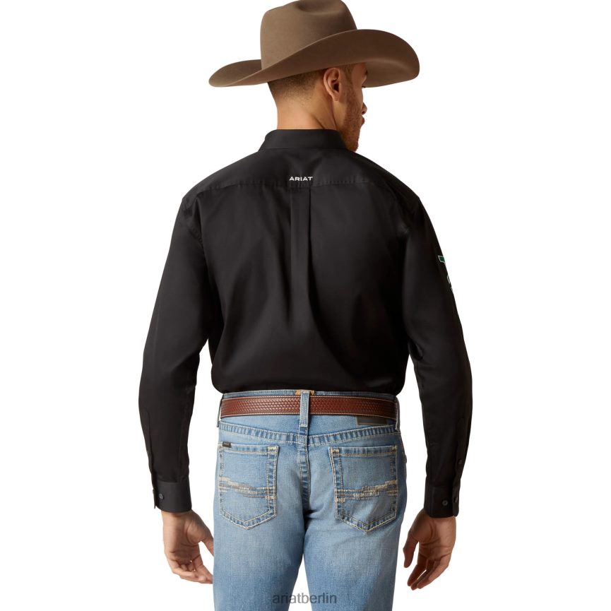 Ariat Klassisches Twill-Hemd mit Teamlogo Männer P4JJPR950 schwarzes Mexiko Spitzen