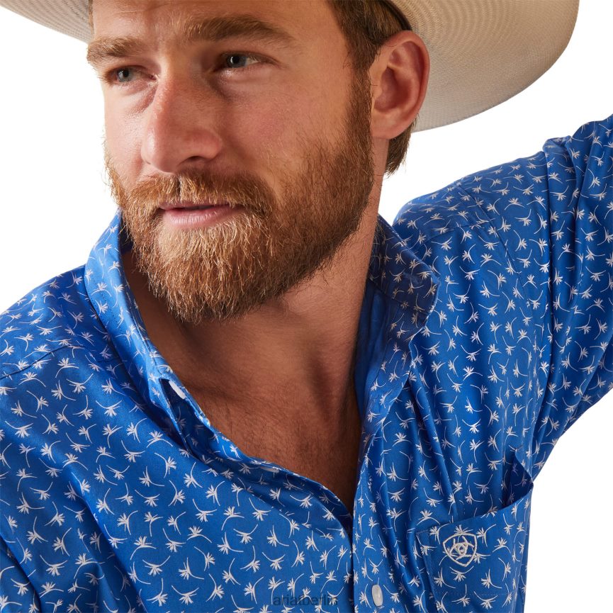 Ariat Leeland tailliertes Hemd Männer P4JJPR1119 Neoprenblau Spitzen