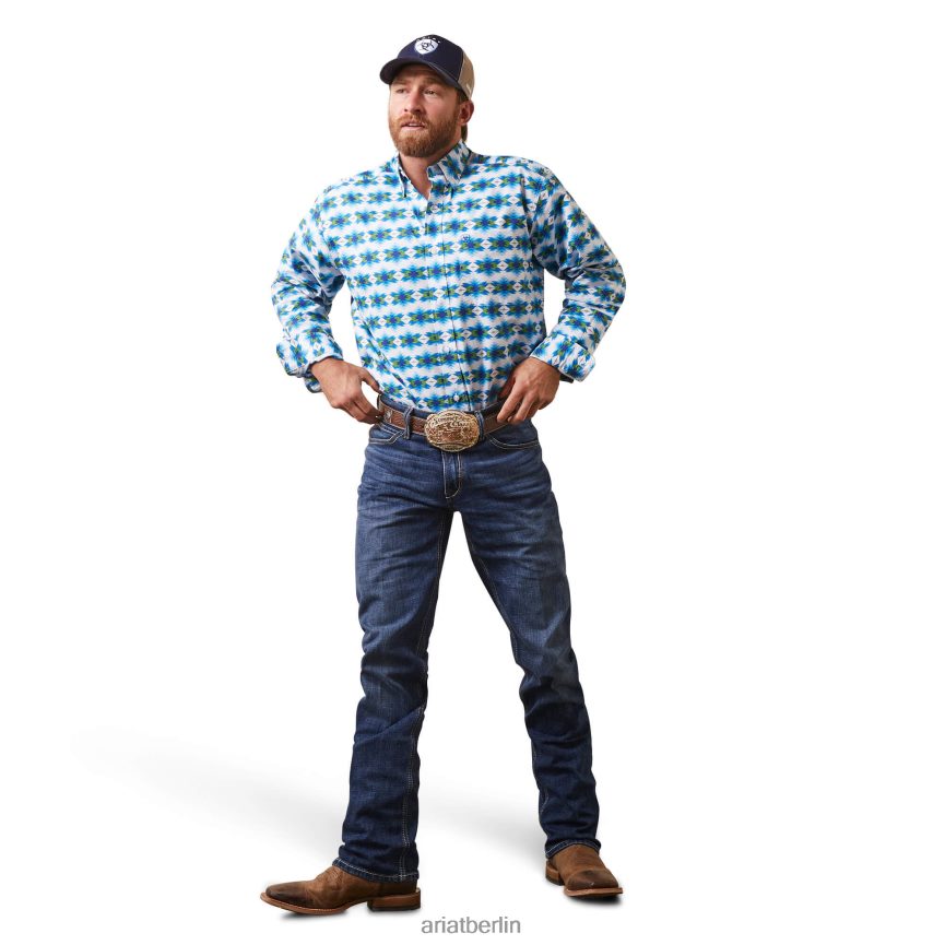 Ariat Levi-Hemd mit klassischer Passform Männer P4JJPR1003 Weiß Spitzen