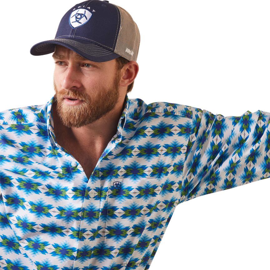 Ariat Levi-Hemd mit klassischer Passform Männer P4JJPR1003 Weiß Spitzen