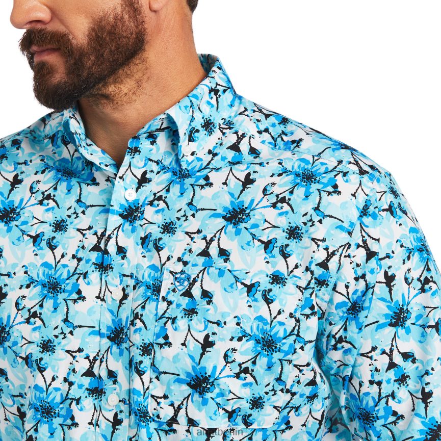 Ariat Martin-Hemd mit klassischer Passform Männer P4JJPR1124 Weiß Spitzen