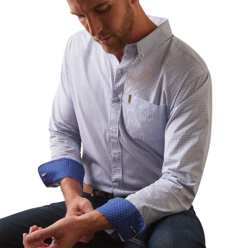 Ariat Medaillon-Stretch-Hemd mit moderner Passform Männer P4JJPR967 Weiß Spitzen